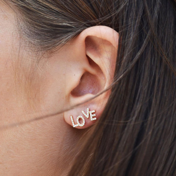Rosa De La Cruz LOVE TEXT STUDS