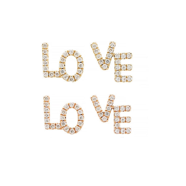 rosa de la cruz LOVE TEXT STUDS