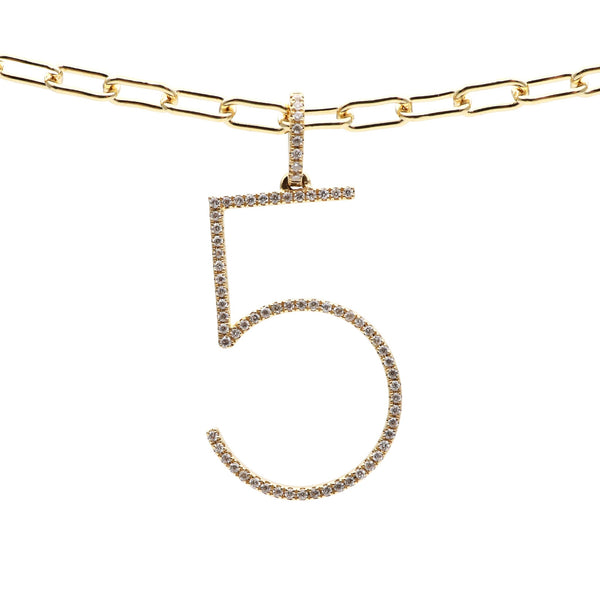 rosa de la cruz NUMBER PENDANT - 25MM