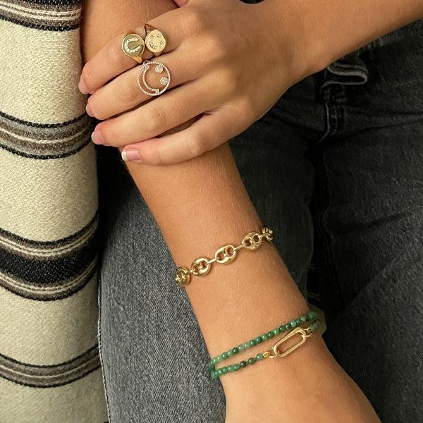 Rosa De La Cruz PUFF MARINER LINK BRACELET