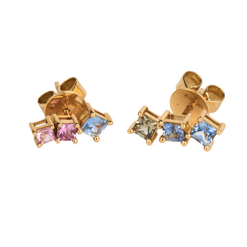 rosa de la cruz RAINBOW SAPPHIRE EARRING
