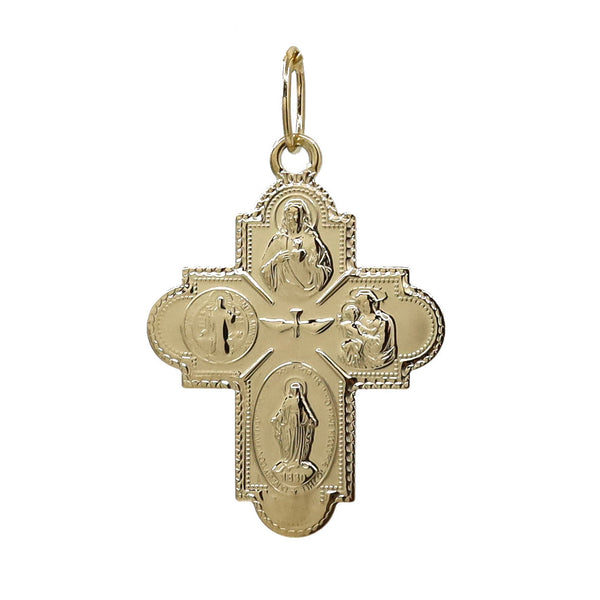 rosa de la cruz SACRED HEART CROSS PENDANT