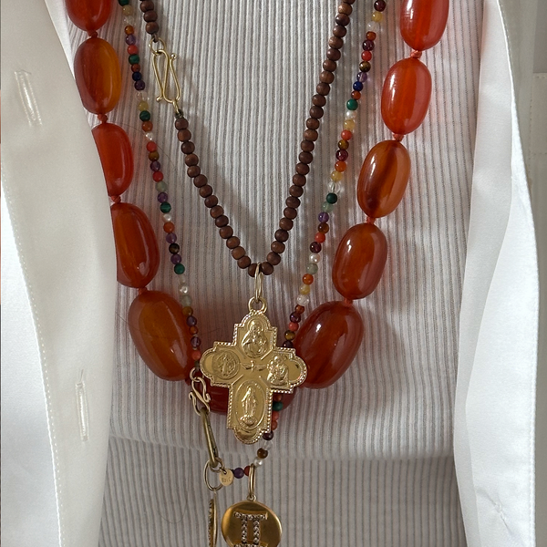 Rosa De La Cruz SANDALWOOD NECKLACE