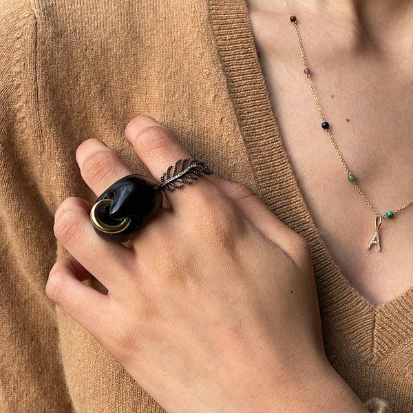 Rosa De La Cruz SMALL FEATHER RING