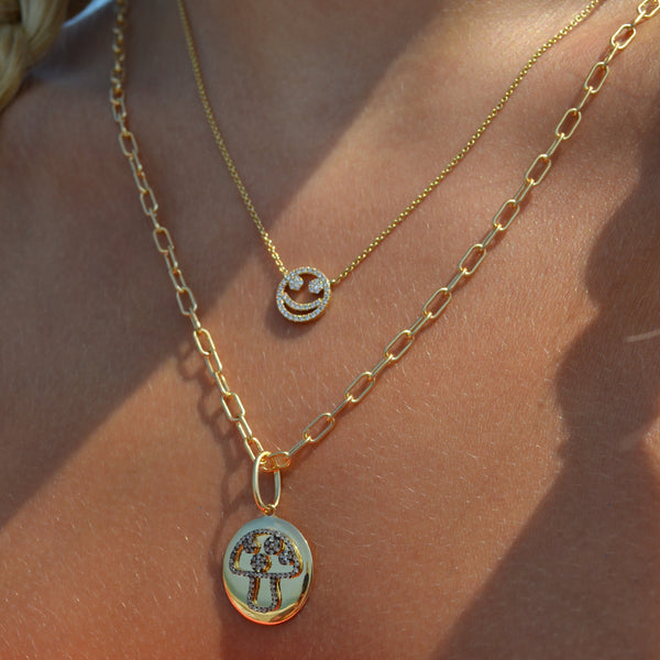 Rosa De La Cruz SMILE CHARM NECKLACE