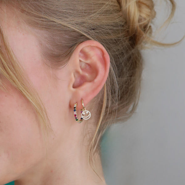 Rosa De La Cruz SMILE MINI HOOPS