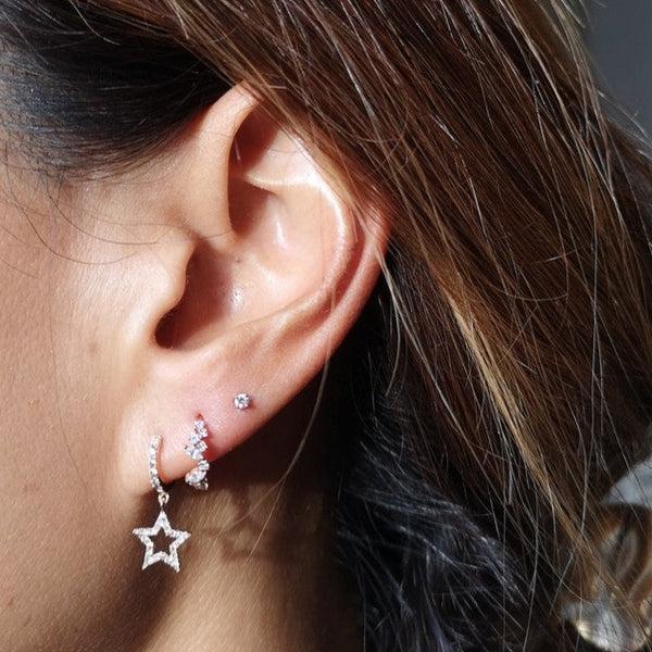 Rosa De La Cruz STAR CHARM EARRINGS