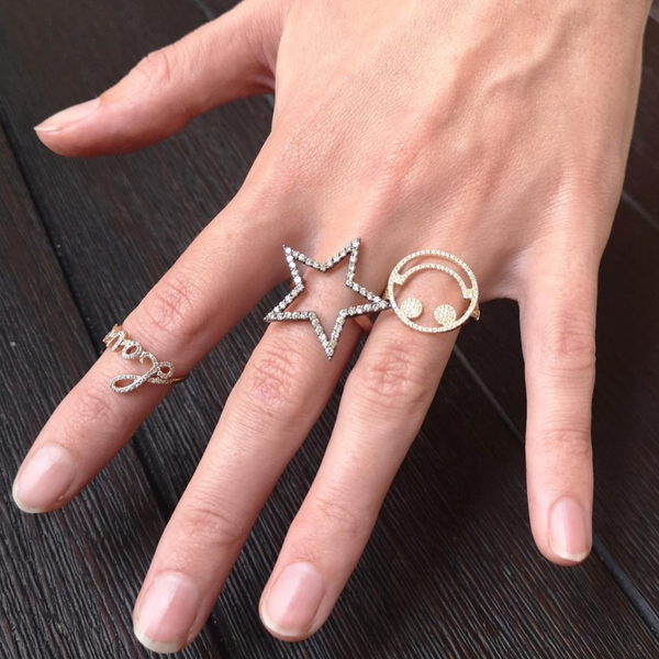 Rosa De La Cruz STAR RING - 25MM