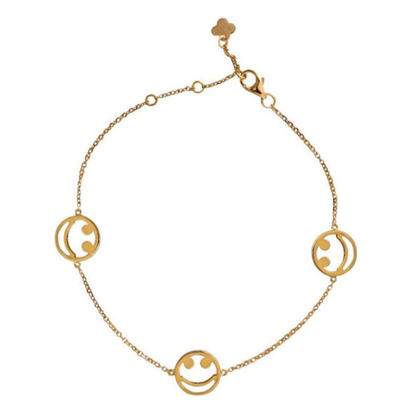 rosa de la cruz THREE SMILE CHARM BRACELET