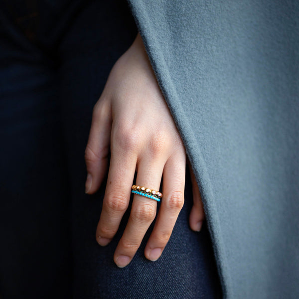 Rosa De La Cruz TURQUOISE ETERNITY RING