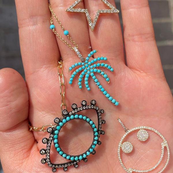 Rosa De La Cruz TURQUOISE EYE PENDANT