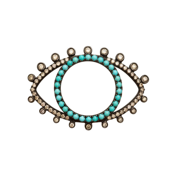 Rosa De La Cruz TURQUOISE EYE PENDANT