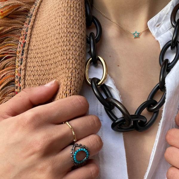 Rosa De La Cruz TURQUOISE EYE RING