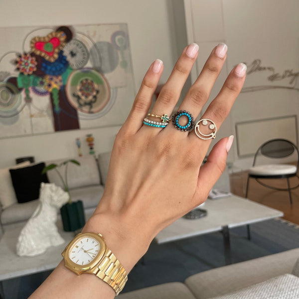 Rosa De La Cruz TURQUOISE EYE RING