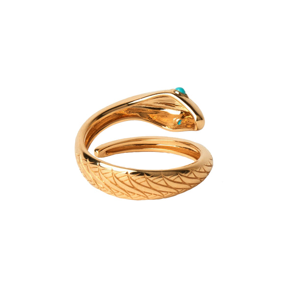 Rosa De La Cruz TURQUOISE SNAKE RING