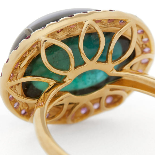 Rosa De La Cruz TOURMALINE AND PINK SAPPHIRE GEM RING