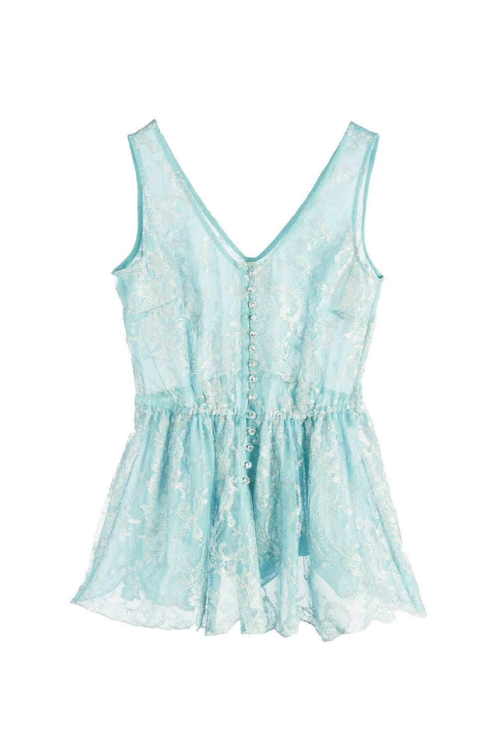 rosamosario LACE ME UP MINT AND SILVER