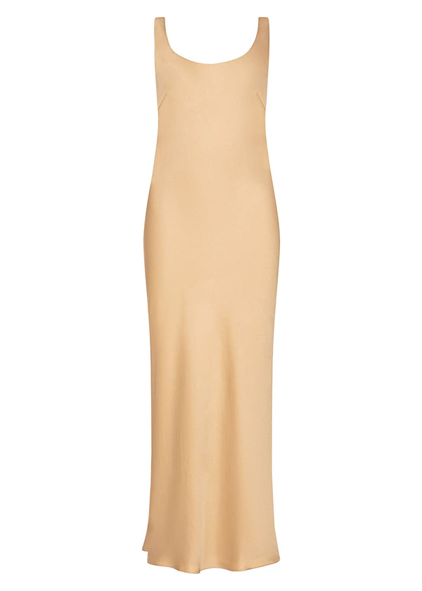 roses are red Charlotte Reversible dress - GOLDEN BEIGE vs CHOCOLAT