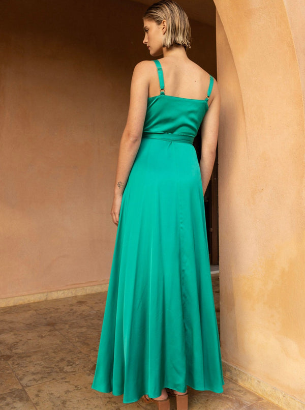 Roses Are Red ALOISE WRAPDRESS - EMERALD GREEN