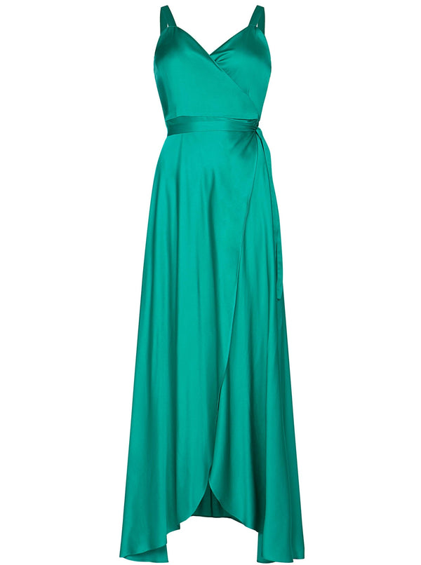 roses are red ALOISE WRAPDRESS - EMERALD GREEN