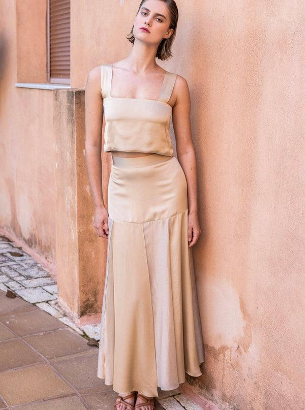 Roses Are Red CARRIE CROPTOP - GOLDEN BEIGE