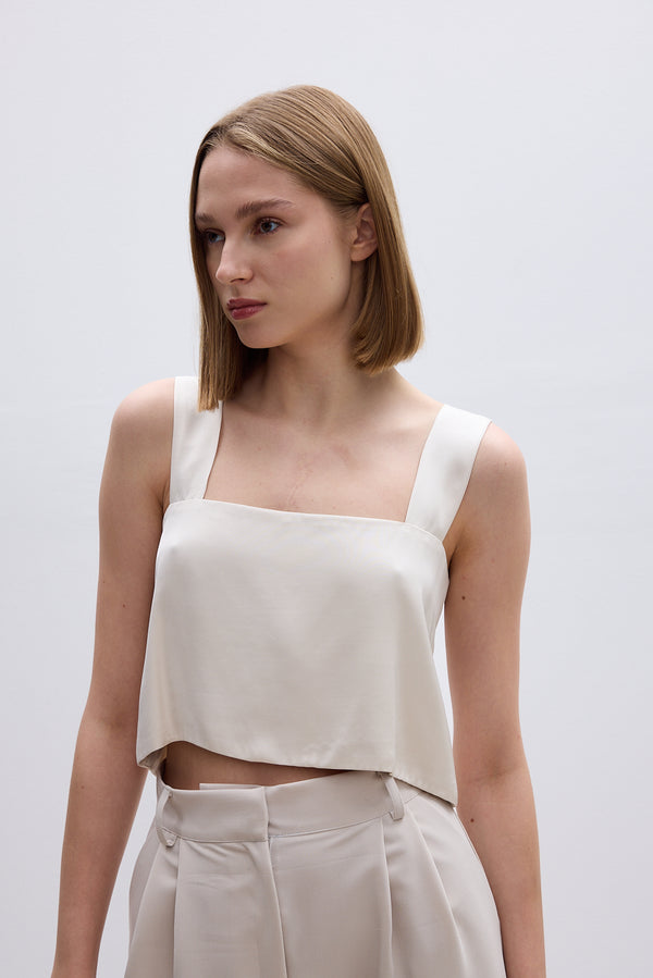 Roses Are Red CARRIE CROPTOP - VANILLA