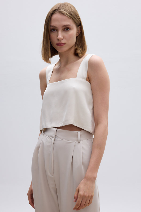 Roses Are Red CARRIE CROPTOP - VANILLA