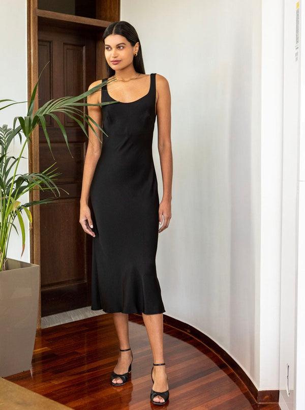 Roses Are Red CHARLOTTE MIDI DRESS - BLACK
