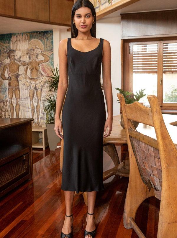 Roses Are Red CHARLOTTE MIDI DRESS - BLACK
