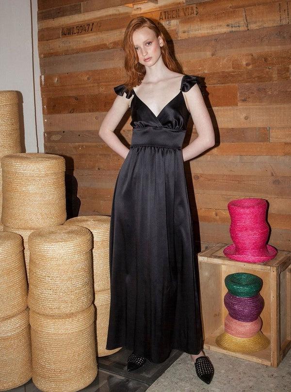 Roses Are Red CHLOE SILK DRESS - BLACK