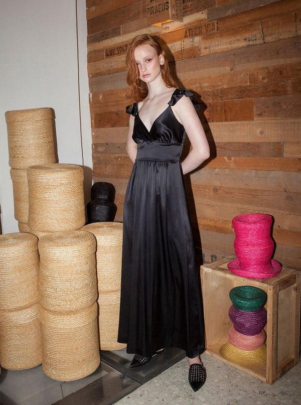 Roses Are Red CHLOE SILK DRESS - BLACK