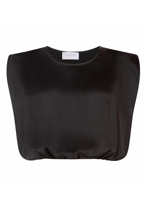 roses are red CLAIRE TOP - BLACK