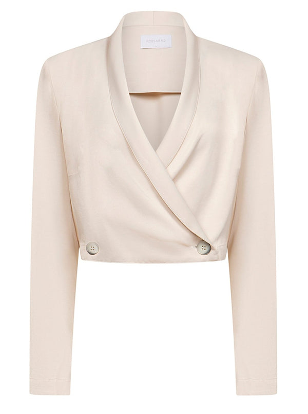 roses are red CROPPED BLAZER - VANILLA