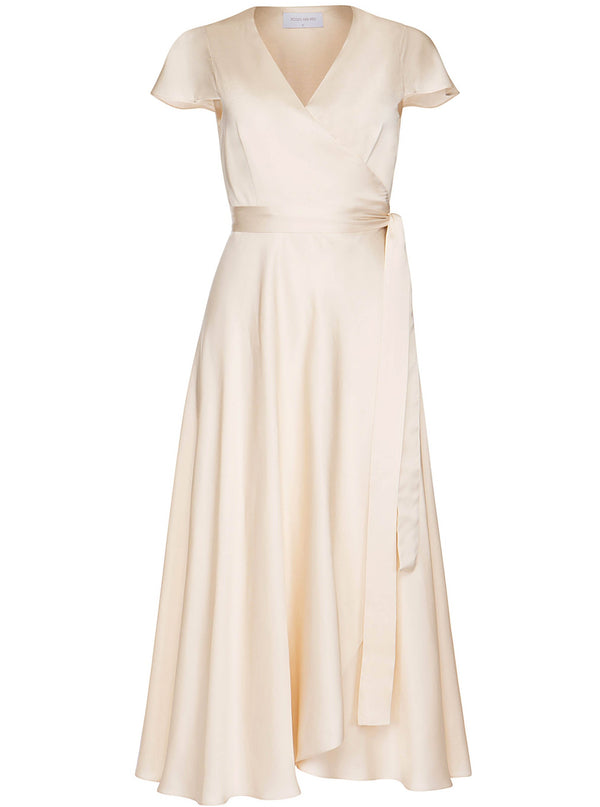 roses are red DORIS WRAPDRESS - ECRU