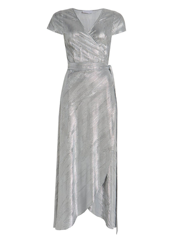 roses are red DORIS WRAPDRESS - SILVER