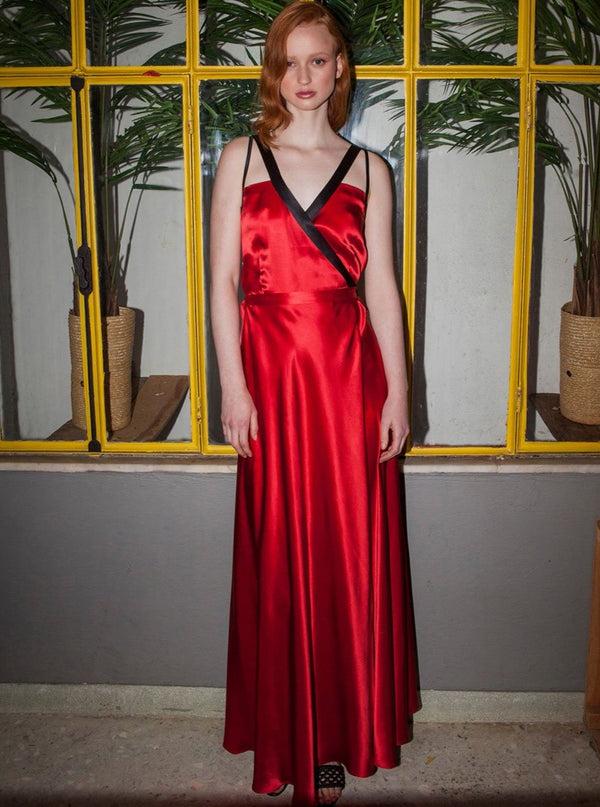 Roses Are Red DORY SILK DRESS - RED