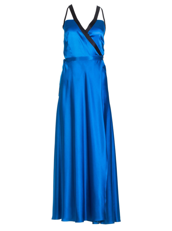 roses are red DORY SILK DRESS - ROYAL BLUE