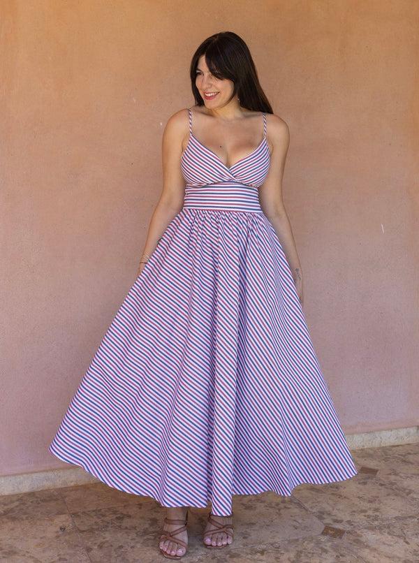 Roses Are Red EDEN DRESS - COTTON STRIPED