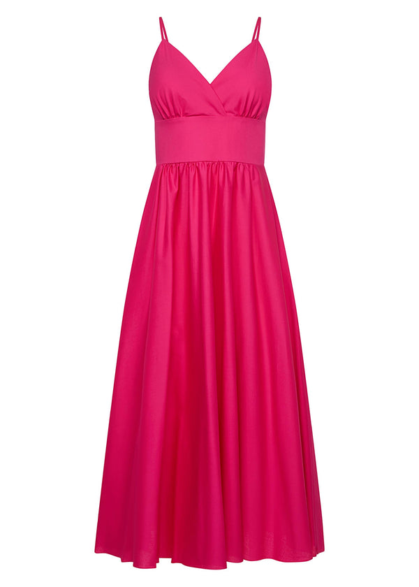 roses are red EDEN DRESS - FUCHSIA COTTON
