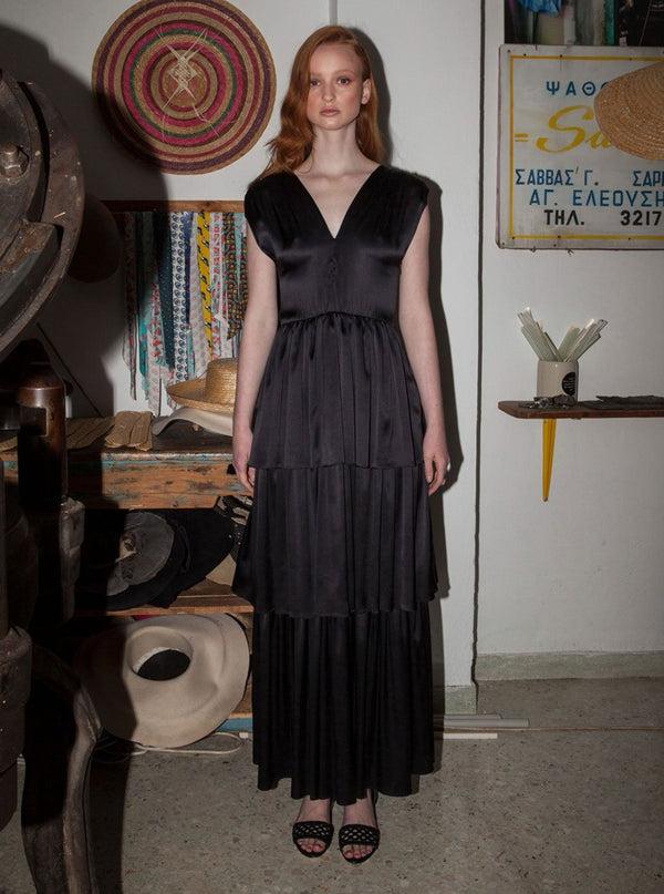 Roses Are Red ELLA SILK DRESS - BLACK