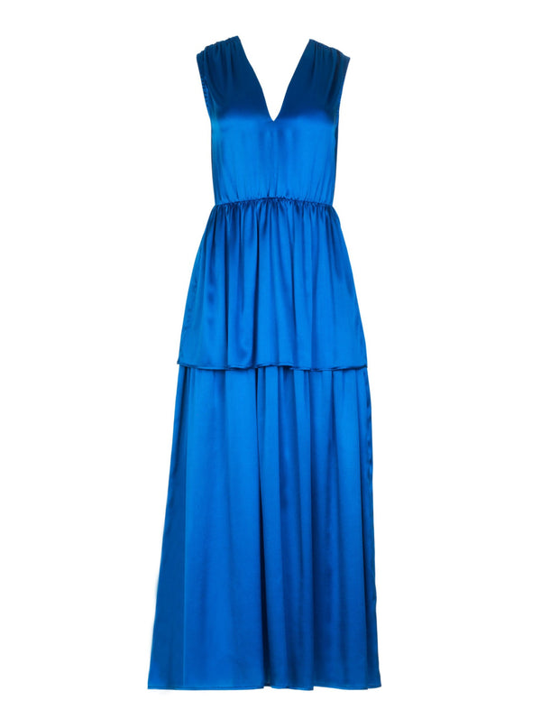roses are red ELLA SILK DRESS - ROYAL BLUE