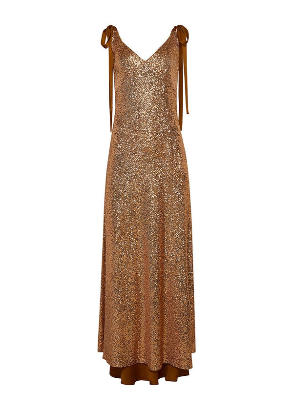 roses are red JOY DRESS - GOLD