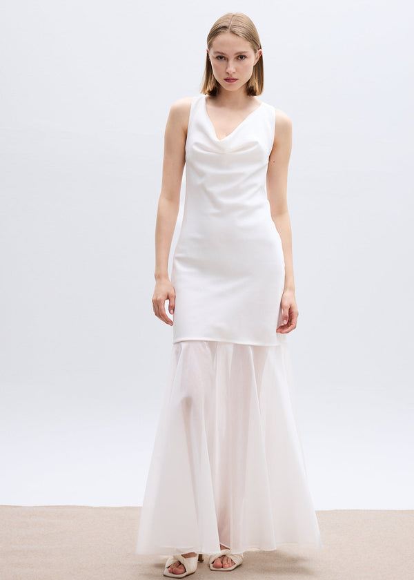 roses are red LOU MAXI DRESS - OFF WHITE