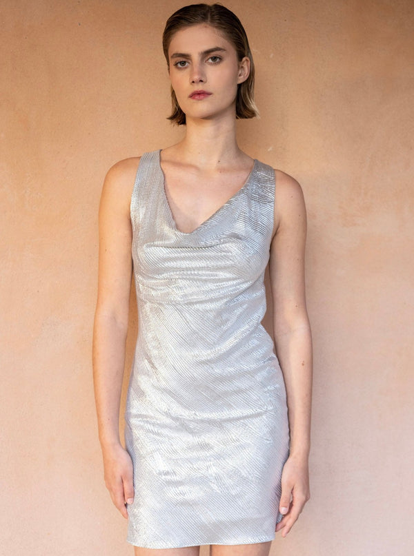 Roses Are Red LOU MINI DRESS - SILVER