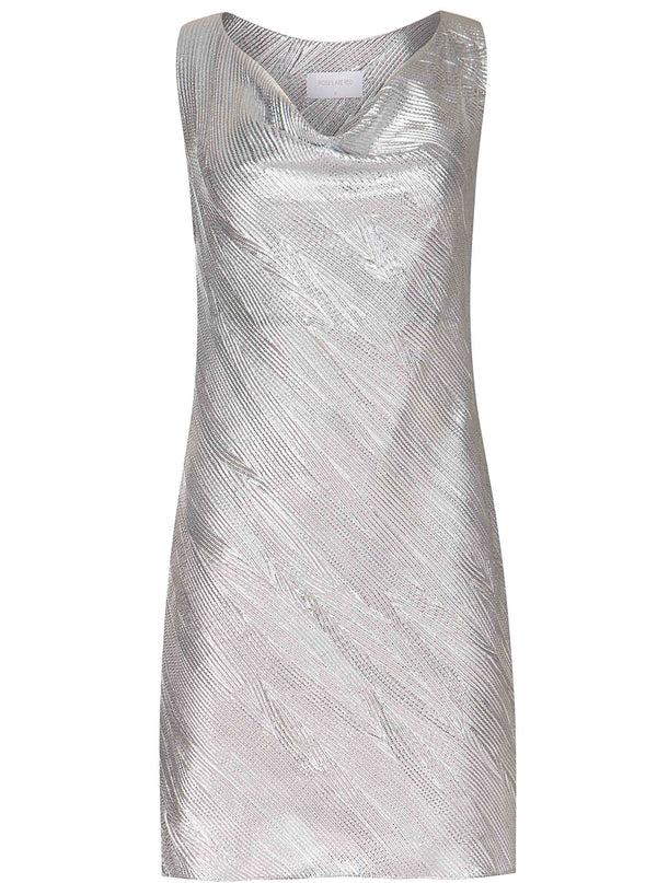 roses are red LOU MINI DRESS - SILVER