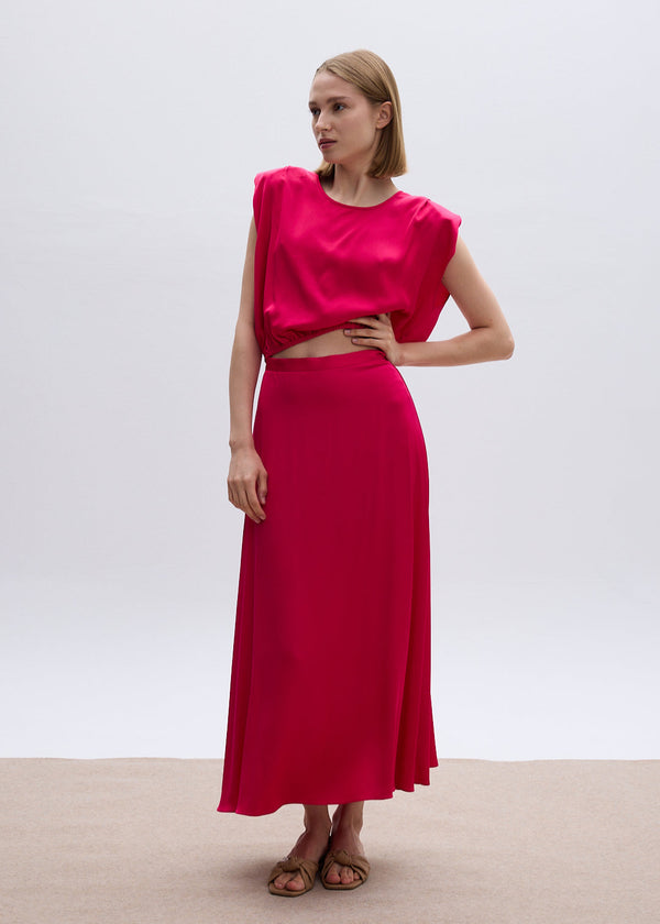 roses are red LUNA SKIRT - FUCHSIA