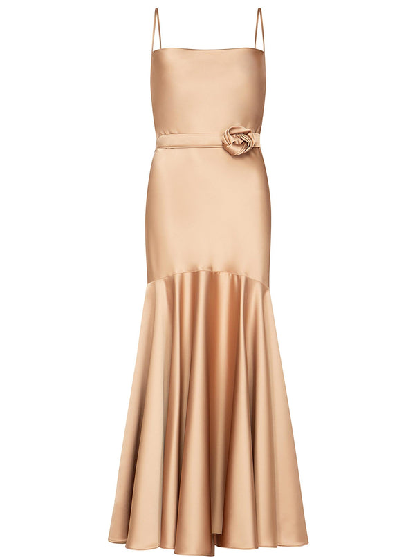 roses are red MELODY DRESS - GOLDEN BEIGE