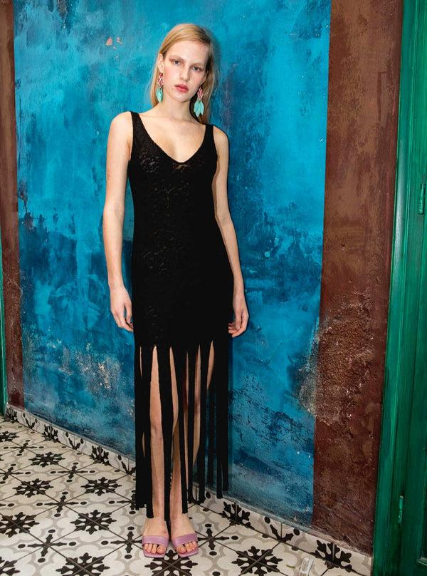 Roses Are Red POPPY LACE DRESS - BLACK