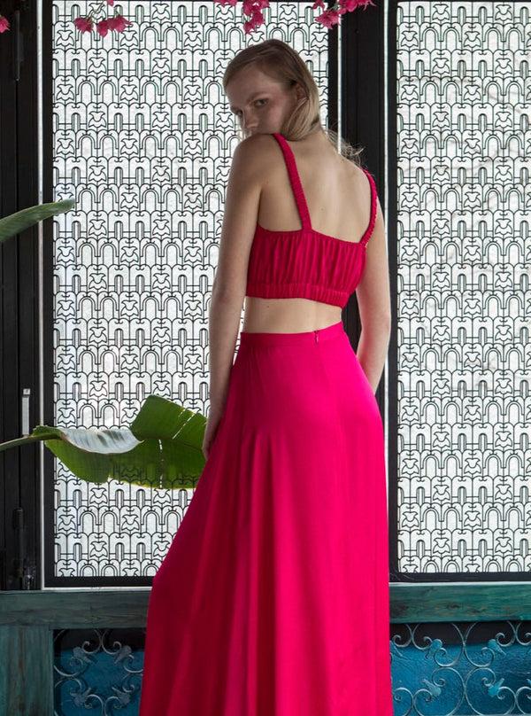 Roses Are Red SUNDAYS CROP TOP - FUCHSIA