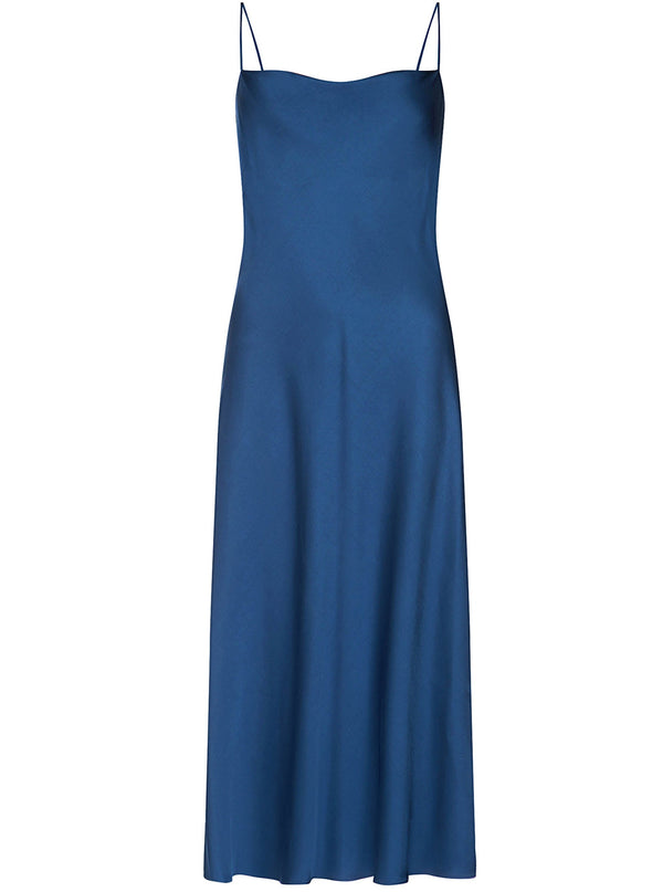 roses are red THE MIDI SLIPDRESS - BLUE INDIGO